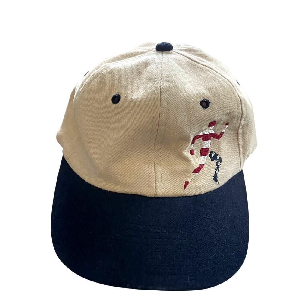 Vintage 1996 Olympics Atlanta USA Runner Champion Snapback Hat Deadstock 90s